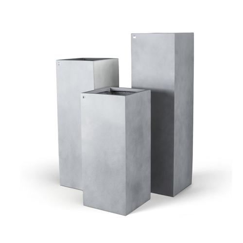 fleur ami »Division Lite« Outdoor Pflanzsäule concrete stone grey 35x80 cm