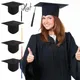 Black Adult Bachelor Caps with Tassels University Master Graduation Hat 2024 Congratulation