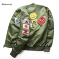 DIMUSI Bomber Jacket Mens Ma-1 Flight Jacket Pilot Air Force Male Ma1 Army Green Military