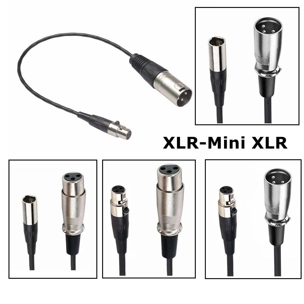 Mini XLR 3Pin Stecker Auf XLR 3pin Buchse Kabel Für Blackmagic Pocket Cinema 4k Kamera Audio Linie Mikrofone audio Geräte Kamera Image