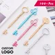 100pcs Custom LOGO Signature Pen Creative Retro Key Styling Gel Pen School Supplies Stationery Cute