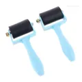 2 Pcs Rubber Roller Portable Glue Roller Anti Skid Tape Construction Tool for Printmaking Wallpapers