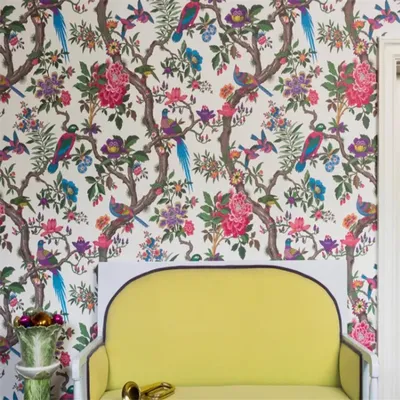 Benutzerdefinierte amerikanische klassische Blume Vogel Tapeten Schlafzimmer TV Hintergrund Wand Image