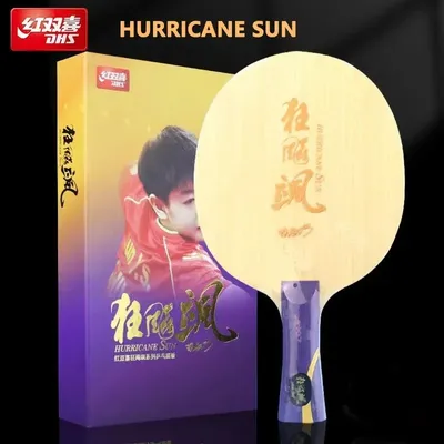Original DHS Hurricane Sa Tischtennisschläger 5 Holz 2 AC OFF++ PingPong Blade of Sun Yingsha Weltmeister mit Originalverpackung Image