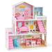 Kids Dollhouse Playset with 5 Simulated Rooms & 10 Pieces of Furniture