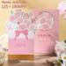 KQJQS Flower Calendar 2024 Wooden Insert Card Desktop Decoration Cute Art Calendar