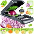 Vegetable Chopper Multifunctional 16 In 1 Handheld Onion Cutter Potato Peeler Kitchen Fruits Slicer Vegetable Cutter