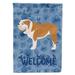 28 x 0.01 x 40 in. English Bulldog Welcome Flag Canvas House Size