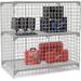 Wire Mesh Security Cage with Ventilated Locker - Gray - 60 x 24 x 60 in.