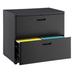 30 in. Lateral File Cabinet 2 Drawer Black