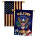 BD-MI-HP-108064-IP-BOAA-D-US11-BD 28 x 40 in. Military Impressions Decorative Vertical Double Sided USA Vintage Welcome Home Americana Applique House Flags - Pack of 2