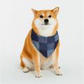 Kll Blue Gingham Buffalo Check Dog Bandanas Triangle Reversible Pet Scarf For Small Medium Large And Extra Large Dogs-Large