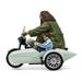 Motorcycle & Sidecar Light Green with Harry & Hagrid Figures Harry Potter & the Deathly Hallows Part 1 2010 Movie Diecast Motorcycle Model