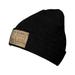 ZICANCN News Old-Fashioned Knit Beanie Hat Winter Cap Soft Warm Classic Hats for Men Women Black