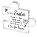 COFEST Home Decoration Acrylic Puzzle Plaque Acrylic Gift Box Gifts for Mom Mother s Day and Father s Day Anniversary Decorations Christmas Decorations Desk Decor B