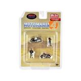 Motomania 4 4 Piece Diecast Set - 2 Figures & 2 Motorcycles Limited Edition Worldwide 1-64 Scale Models - 4800 Piece