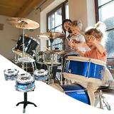 RnemiTe-amo Kids Drum Set Small Jazz Drum Musical Toys Toddler Drum Set Musical Toy Upgrade Drum Set for Kids Rock Jazz Drum Kit with Stool Mini Drum Set for Music Enlightenment Ideal Gift