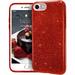 MATEPROX iPhone Se 2022 case iPhone SE 2020 case iPhone 8 case iPhone 7 Glitter Bling Sparkle Cute Girls Women Protective Case for 4.7 iPhone 7/8/SE (Red)