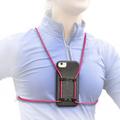 Rooster Wrap Neon Pink - Retractable Cell Phone Holder - Mobile Phone Chest Mount - Universal Cell Phone Accessory - Smart Phone Harness - Body Lanyard