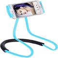 Kikmrp Lazy Bracket - Universal Hanging on Neck Lazy Phone Holder DIY Free Rotating Stand on Table Smart Multiple Functions Mobile Phone Mount Stand(Blue)