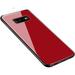 Luhuanx Case for Samsung S10 Plus Samsung Galaxy S10 Plus Case with Temperting Glass Pattern Back+TPU Side Cover for S10 Plus case -Red