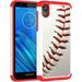 Moto E6 Case Motorola E6 Case - Baseball Sports Pattern Shock-Absorption Hard PC and Inner Silicone Hybrid Dual Layer Armor Defender Protective Case Cover for Motorola Moto E6 2019