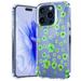 Clear Case for iPhone 11 Cute Flower Floral Pattern Design for Girls Women Soft TPU & PC Stylish Shockproof Protective Phone Cover for iPhone 11 - Shamrock