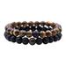 KIHOUT Clearance 2Pcs Natural Stone Chakra Tiger Eye Beads Bracelet Couples Matching Frosted Stone Bracelet for Women Men Girl Boy Best Friend Lovers Healing Friendship Unisex Jewelry Gift