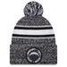 Men's New Era Heather Black Los Angeles Chargers 2023 Inspire Change Cuffed Knit Hat With Pom
