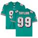 Jason Taylor Miami Dolphins Autographed Aqua Mitchell & Ness Replica Jersey with Multiple Inscriptions - Limited Edition #17 of 17