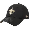 Men's New Era Black Orleans Saints Top Visor 9FORTY Adjustable Hat