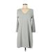 Ann Taylor Casual Dress - Shift: Gray Dresses - Women's Size Medium
