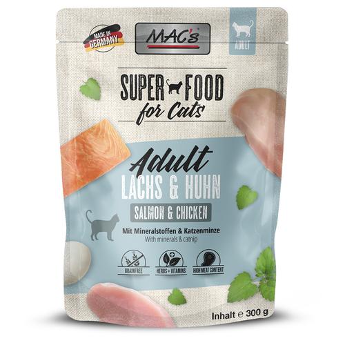 6x 300g MAC´s Cat Pouch Lachs & Huhn Katzenfutter nass