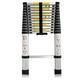 3.8M Extension Ladder Aluminium Folding Step Ladder 12.5Ft Extendable Telescopic Ladders Heavy Duty Max Up Load 150kg EN131 CE Safety Standard for Office Garden Loft Home