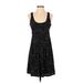 Express Cocktail Dress - A-Line Scoop Neck Sleeveless: Black Dresses - Women's Size Small