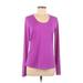 Athleta Active T-Shirt: Purple Solid Activewear - Women's Size Medium