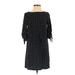 H&M Casual Dress - Shift: Black Polka Dots Dresses - Women's Size 2