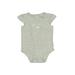 Carter's Short Sleeve Onesie: Gray Bottoms - Size 18 Month