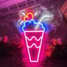 Ata Keshake-Enseigne au néon LED pour restaurant barre lumineuse à 73 clics décoration murale pour