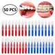 50Pcs Soft Dental Oral Floss Clean Brushes Between Interdental Teeth Care Tool Comfortable Cleaning