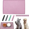 Silicone Pet Placemat Waterproof Non-Slip Dog Cat Drinking Feeding Mat Pet Bowl Pad Prevent Food and