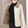 Mother Plus Velvet Padded Cotton-padded Jacket Women Winter 2024 New Cotton-padded Jacket