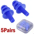 5-1 Pairs Soft Silicone Earplugs Waterproof Swimming Ear Plugs Reusable Noise Reduction Sleeping Ear