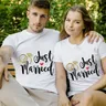 T-Shirt da luna di miele appena sposato camicia da sposa da sposa moglie e mozzi abbigliamento