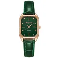 Brand Women Watches Fashion Square Ladies Quartz Watch Bracelet Green Dial Simple Rose Gold Dial