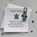 Turtle Keychain Keyring Personalised birthstone initial Travel Bag Key Birthday Christmas Gifts