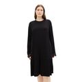 TOM TAILOR Damen Plussize Kleid mit Spitze, deep black, 52