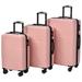 Hardshell Expand Luggage Set 3PC Matte Texture ABS with Grip Handles, Travel Suitcase with TSA Lock & Double Spinner 8 Wheels