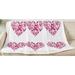Faith Hope Love Together We Rise Breast Cancer Awareness Heart Throw Blanket (50" x 70")