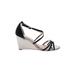 Jewel Badgley MIschka Wedges: Silver Print Shoes - Women's Size 8 1/2 - Open Toe